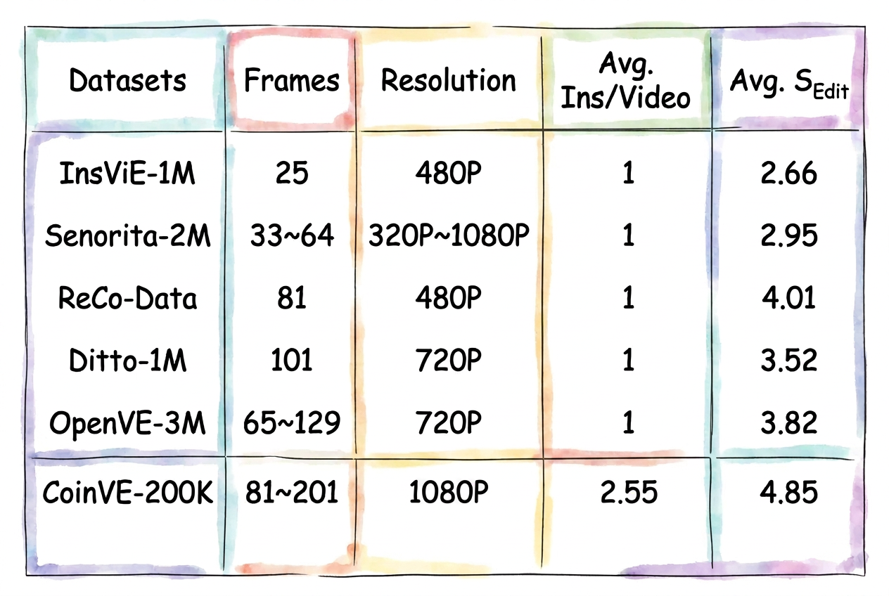 Comparisons with Other Video Editing Datasets